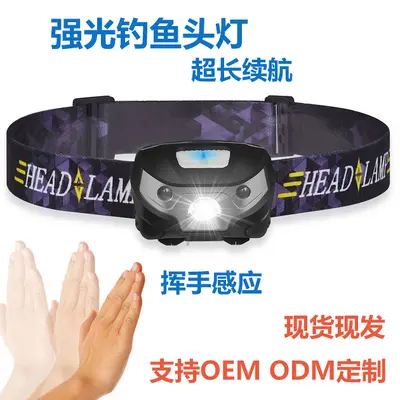 Rechargeable LED Headlamp with Motion Sensor, Long Battery Life
