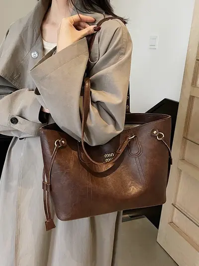Retro Commuter Tote Bag, Large Capacity, Single-Shoulder Underarm Bag for Women - 5