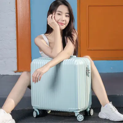 Small Luggage Case 18 Inch Carry-on Trolley Suitcase Universal Wheels Silent Wheels Kids Password Travel Bag New Model - 5