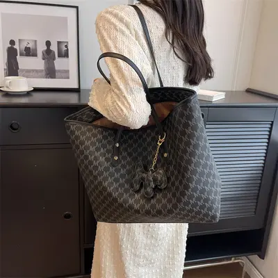 Women's 2026 Large Capacity Tote Bag with Single Shoulder Strap - 2