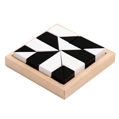 Versteckte Bausteine-Puzzle, Schwarz-Weiß, Lernspielzeug - 6