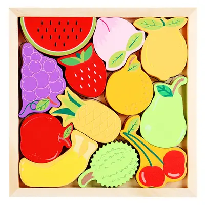 Wooden Educational 3D Puzzle for Children with Animals, Numbers and Letters - 6
