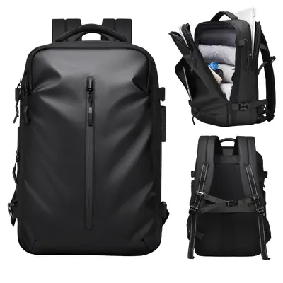 Vacuum Compression Men's Backpack with Combination Lock - 6