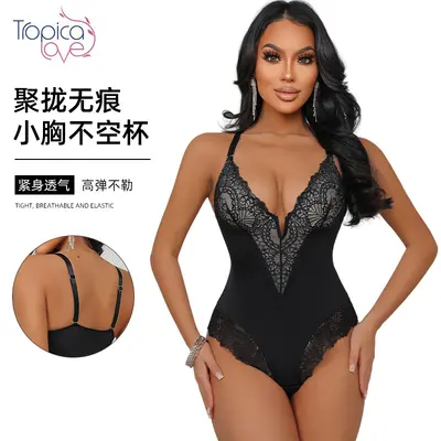 Damen-Shapewear-Bodysuit, Bauchkontrolle und Po-Lifting, Übergröße