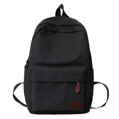 Large capacity men's canvas backpack with laptop compartment, for travel and school - 10