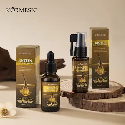 KORMESIC生物素密发亮泽精油 BEOTUA老姜头发护理液 跨境外贸批发