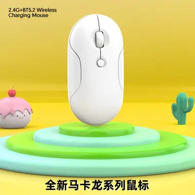 跨境工厂无线鼠标双模蓝牙轻音充电轻巧携带平板电脑通用现货批发
