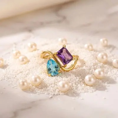 12 Birthstone Ring Replaceable Colored Gemstone Ring Luxury Titanium Steel Gold Plated Ring Women