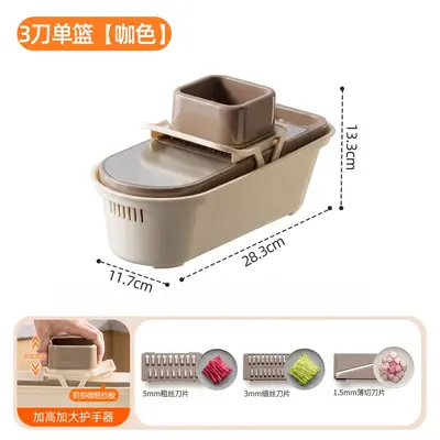 Multifunctional vegetable cutter with hand guard protector - 7