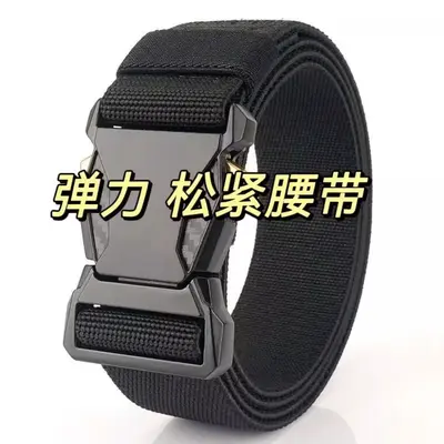 对插扣弹力皮带男自动扣时尚百搭潮流男士腰带户外尼龙帆布裤腰带 - 11