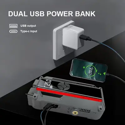 12V Emergency Jump Starter Power Bank, Phone and Car Charging