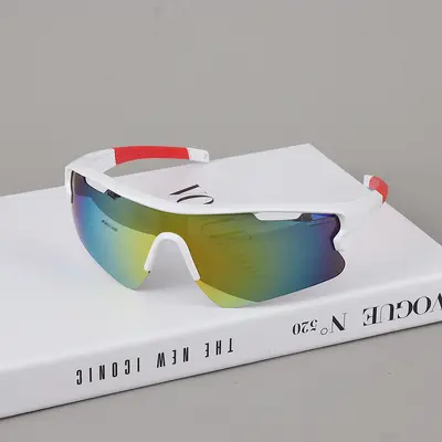 Futuristic Millennium-Style Cycling Windproof Sunglasses, Large Frame, Colourful - 9