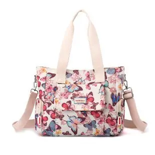 Printed Canvas Crossbody Women's Bag, Large Capacity - 11