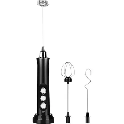 Rechargeable electric milk whisk, three-head, portable - 6
