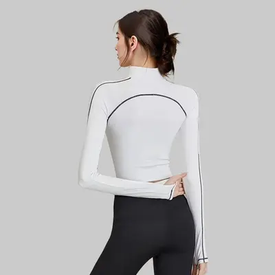 Damen Yoga-Set, langärmlig, eng anliegend - 4