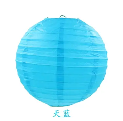 Foldable Paper Lantern, Solid Color, Round, for Wedding and Party Decoration - 9