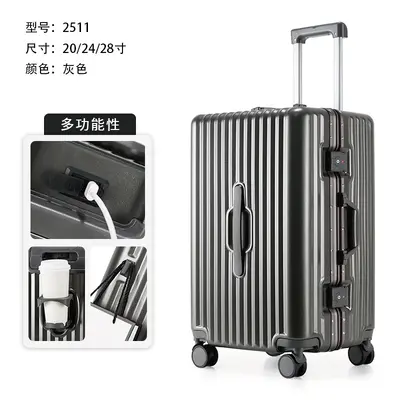 Aluminum Frame Large-Capacity Trolley Suitcase, Universal Wheels, Combination Lock - 10