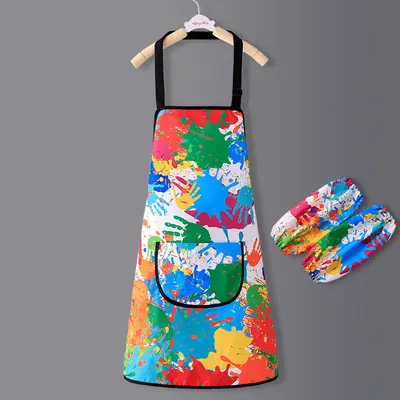 Children's Waterproof Apron, Anti-Stain, Extra-Long Painting Smock