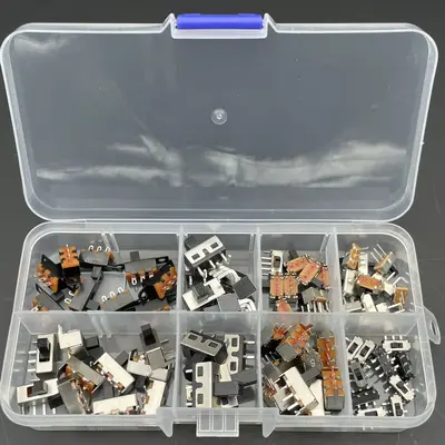 70er-Set Kippschalter, 8 Typen, 3 Pins, im Karton - 2