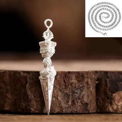 S999 feinsilber Pema Vajra kolye, taşınabilir - 9