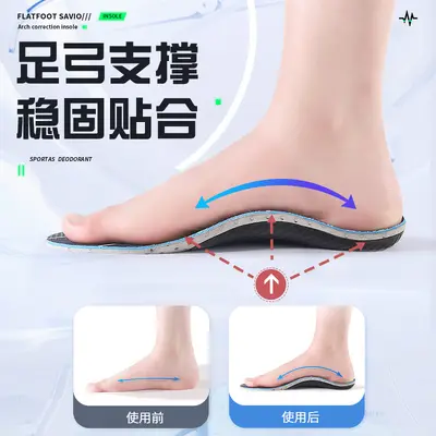 Orthotic Insoles for Flat Feet, Men and Women Arch Support Pads