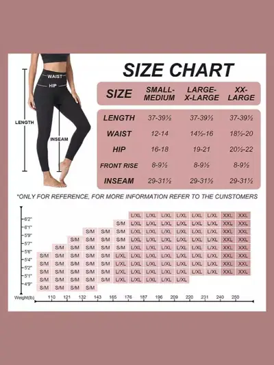 Women's Yoga Leggings with Pockets High Waist Tummy Control High Stretch - 6