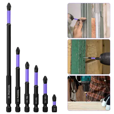 PH2 Cross Screwdriver Bit Set, Magnetic, for Electric Screwdriver