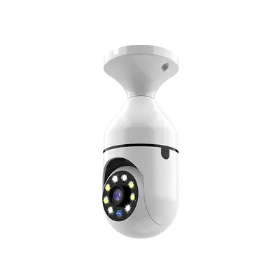 Fabrika spot lamba kamera E27 yüksek çözünürlüklü akıllı uzaktan kumandalı Wi-Fi 360 derece gece görüşlü iç ve dış mekan izleme