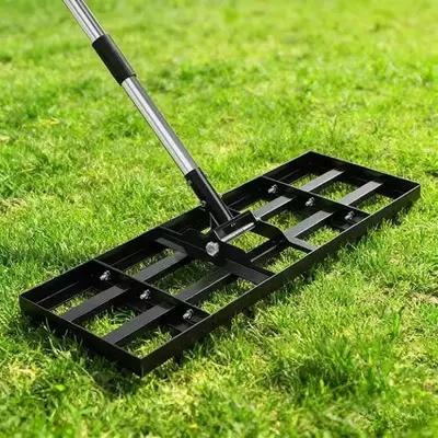 Stainless Steel Lawn Leveling Rake, Golf Course Soil Leveler