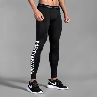 Men's Winter Fleece-Lined Thermal Sports Base Layer Pants, High-Stretch Compression - 9