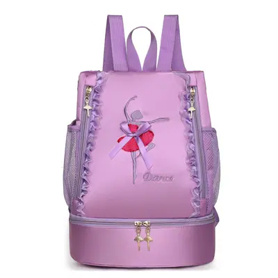 Girls' Latin Ballet Dance Backpack with Shoulder Strap, Printable Princess Design - 10