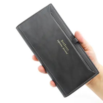 MenBense Men's Long Wallet, Large Capacity, Multi-Card Slots - 4