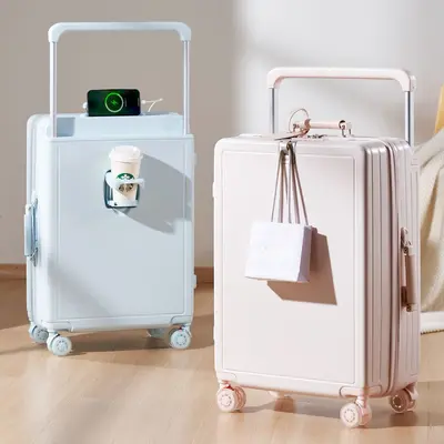 20-Inch Combination Lock Carry-On Suitcase, Lightweight and Silent Wheels - 1