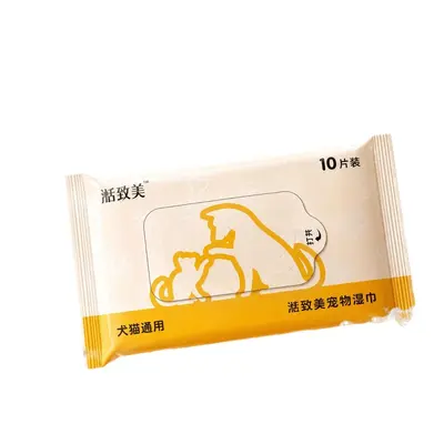 Portable Pet Wet Wipes, No-Rinse Deodorizing Cleaning for Cats and Dogs