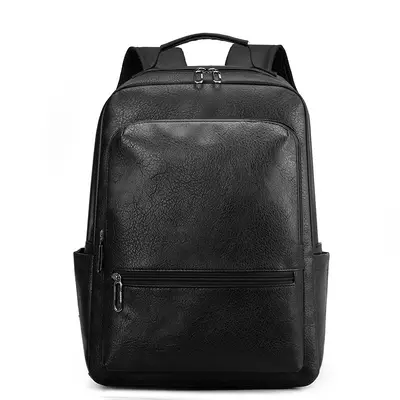 Men's Business Backpack, PU Leather, Laptop Compartment - 6