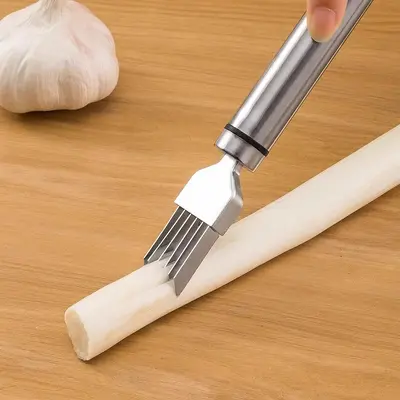 Zwiebelhackmaschine, Edelstahl, Reibe und Schaber - 4