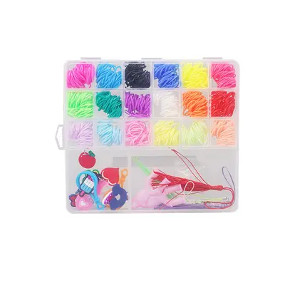 18-Grid Rubber Band Woven Bracelet Set, DIY Craft Kit Educational Toy for Kids