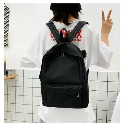 College Style Oxford Cloth Backpack, Large Capacity Breathable Travel Bag - 4