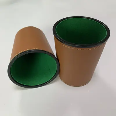 Leder-Würfelbecher im Trichterdesign für Bar und KTV, bedruckbares Logo