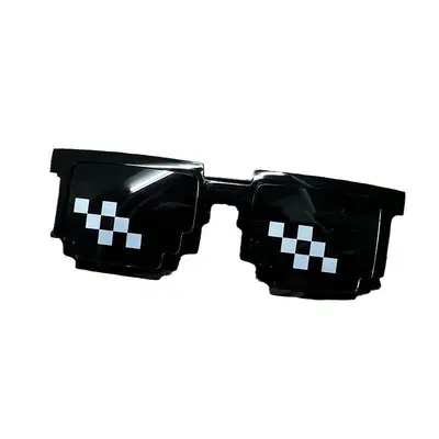 Mosaik-Pixel-Sonnenbrille, lustiger Anime-Stil - 6