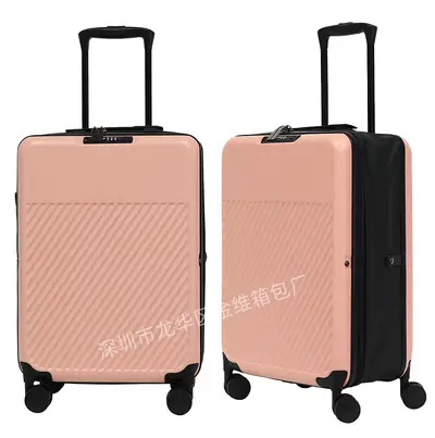 Foldable Trolley Suitcase with Spinner Wheels and Combination Lock - 6