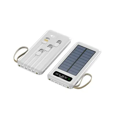 Sınır ötesi toptan satış açık hava güneş enerjili powerbank büyük kapasiteli 20000 mAh kompakt mobil güç kaynağı dahili kablolu - 8