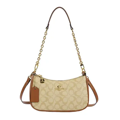 Women's Shoulder Bag Vintage Floral Print Light Luxury Textured Underarm Crossbody - 8