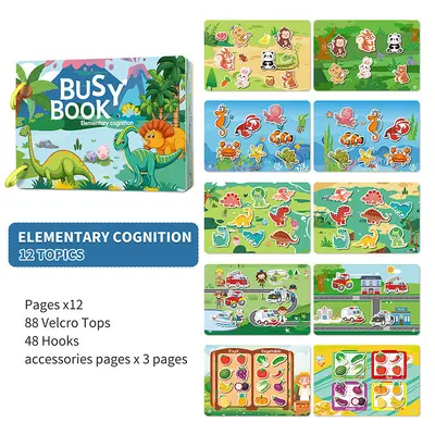 Children's Busy Book with Tear and Sticker Activities, Early Learning Book for Toddlers - 7