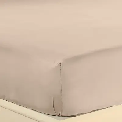 Solid Color Cotton Bedsheet Set, 4 Pieces, with Duvet Cover and Pillowcases - 4