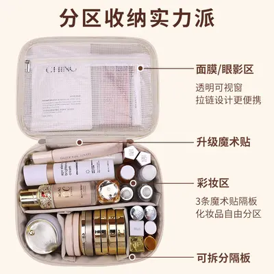 Portable Detachable Cosmetic Bag, Large Capacity Waterproof - 3