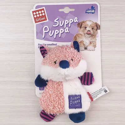 Squeaky Plush Dog Toy with Crinkle Paper for Puppies - 2