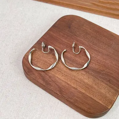 Ohrclips ohne Ohrlöcher Luxus-Spiraldesign elegant - 10