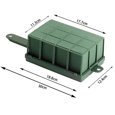 Handled Flower Basket and Plastic Mesh Flower Stand for Table and Wall, with Wet Floral Fo - 7