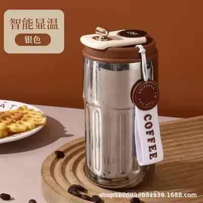 Smarter isolierter Kaffeebecher aus 316er Edelstahl, tragbar - 5